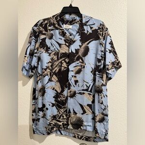 Blue Floral Saturdays NYC Top
